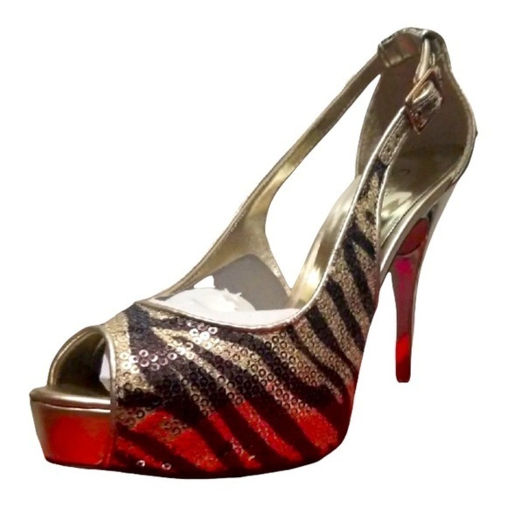 Guess Hondola Sandal Peeptoe Heels Size 7.5
